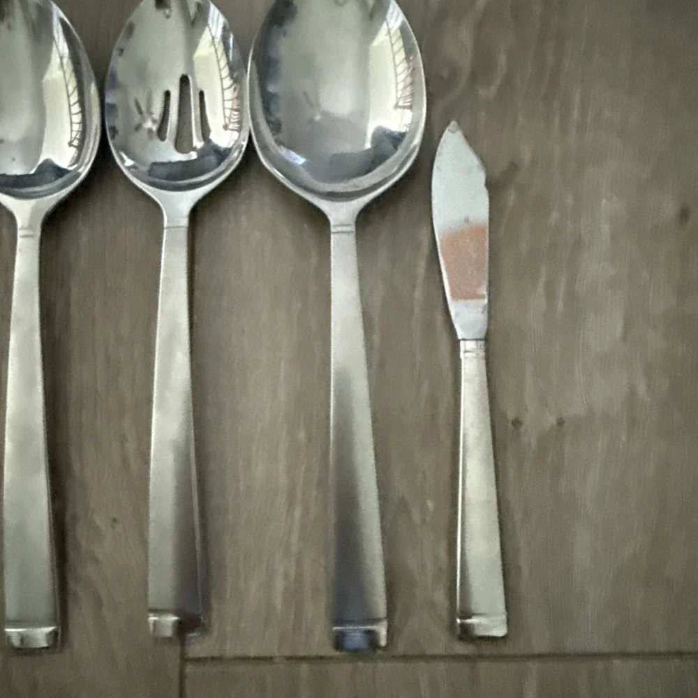 Oneida - FROST - 6 serving pieces Serving‎ Spoon, Casserole Spoon, Ladle, Sugar